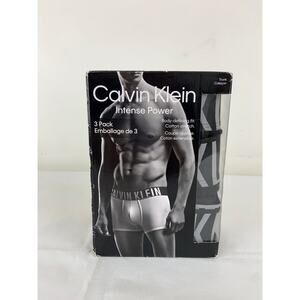 Calvin Klein Intense Power Black Trunks Set of 3 New XL